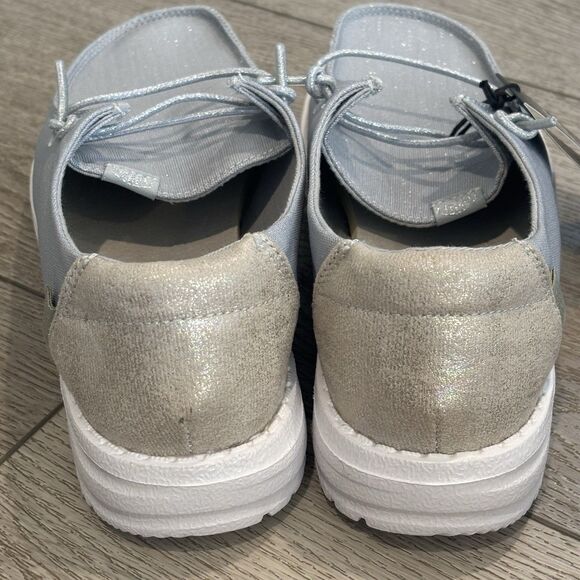 Hey Dude Wendy Glitter Sparkle Womens Size 6 Slip On Casual Shoes Smoke Quartz - Picture 6 of 8